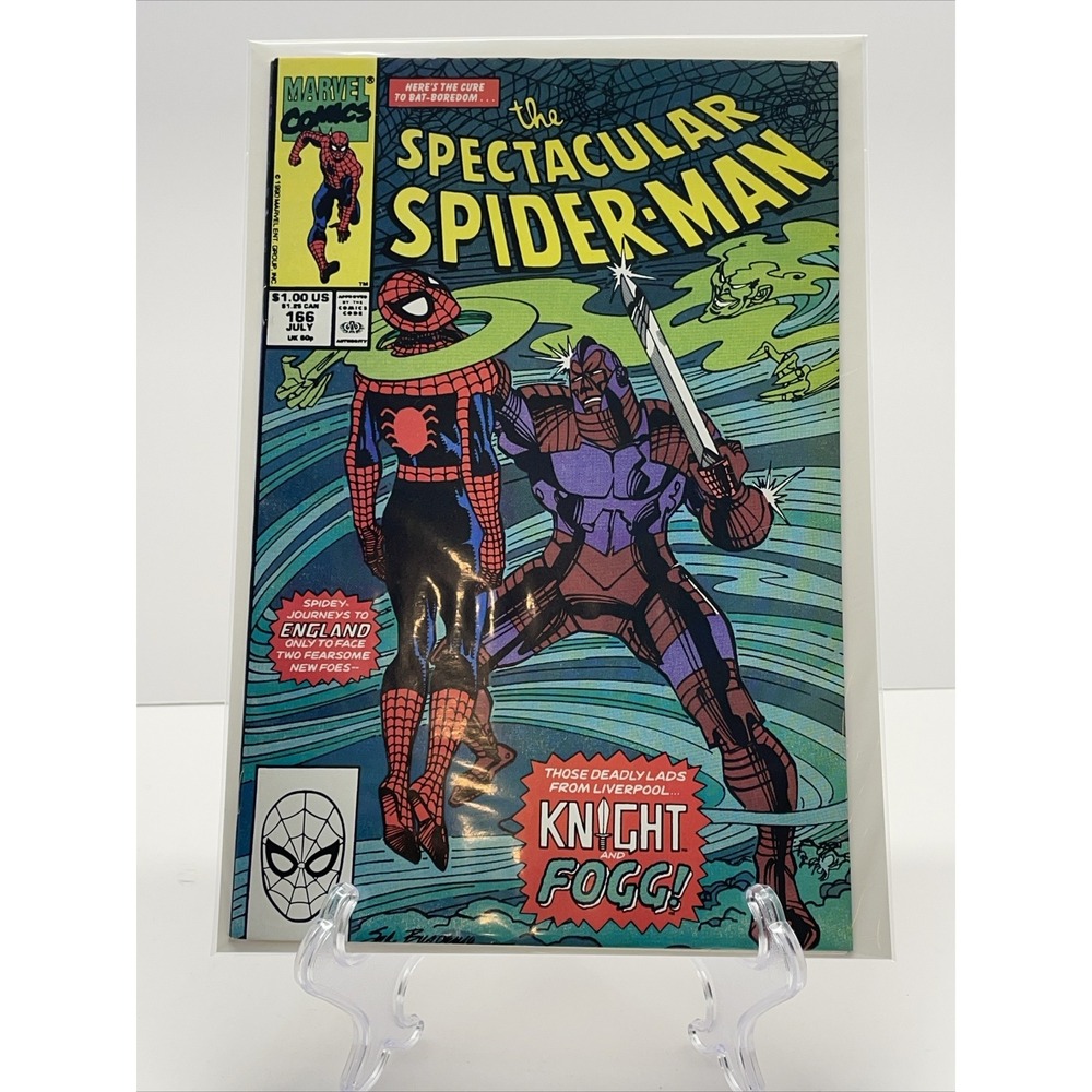 The Spectacular Spider-Man #166 Marvel Comic July 1990 Knight and Fogg